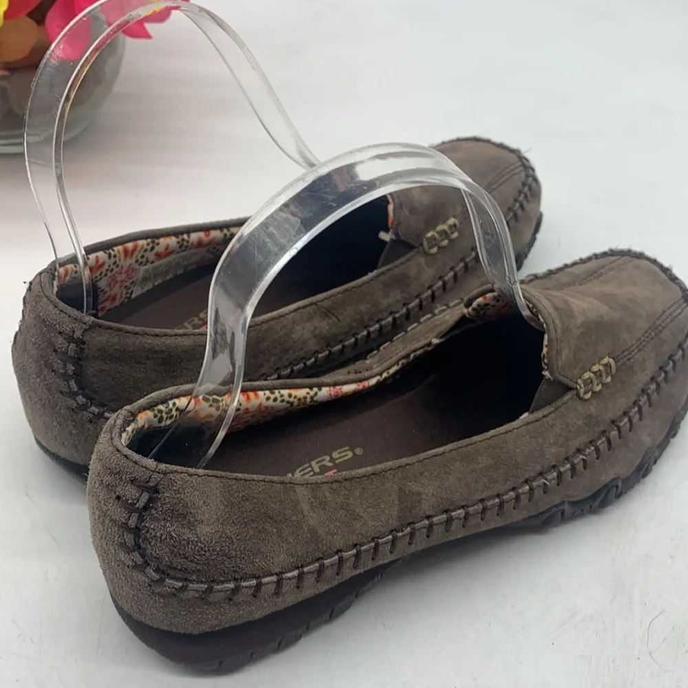 Skechers Light Brown Suede Slip On Loafer Size 7 SKT5015C - Picture 4 of 10
